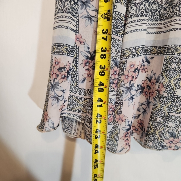 Stella & Ivy Floral Maxi Dress Size 4 Light Blue and Pink Flower - Picture 8 of 9